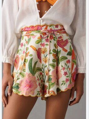 Farm Rio Colorful Shorts Linen XL